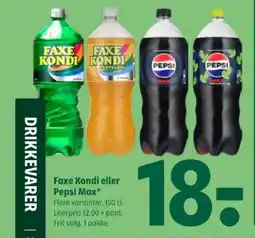 Coop 365 Faxe kondi eller pepsi max tilbud