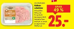 Lidl VILSTRUPGÅRD Kalkun- schnitzler tilbud