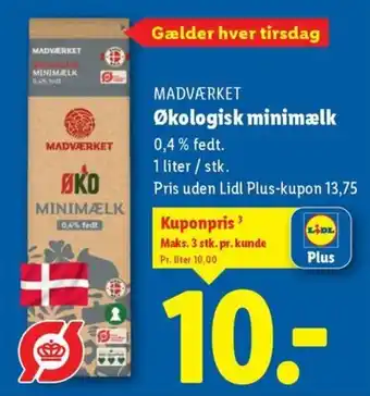 MADVÆRKET Økologisk minimælk