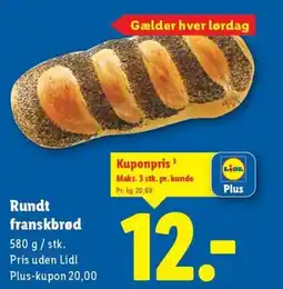 Lidl Rundt franskbrød tilbud