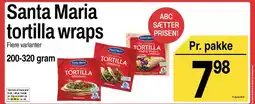ABC Lavpris SANTA MARIA Tortilla wraps tilbud