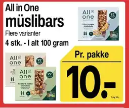 ABC Lavpris ALL IN ONE Müslibars tilbud