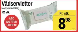 ABC Lavpris Vådservietter tilbud