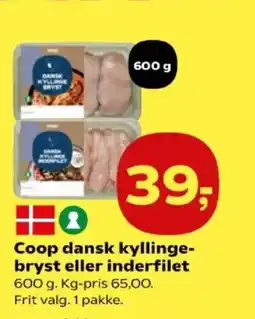 Kvickly COOP Dansk kyllinge- bryst eller inderfilet tilbud