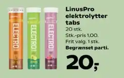 Kvickly LINUSPRO Elektrolytter tabs tilbud