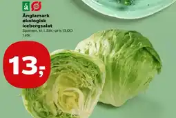 Kvickly Änglamark økologisk icebergsalat tilbud