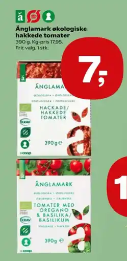 Kvickly Änglamark økologiske hakkede tomater tilbud