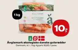 Kvickly ÄNGLAMARK Økologiske danske gulerødder tilbud