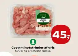 Kvickly COOP Minutstrimler af gris tilbud