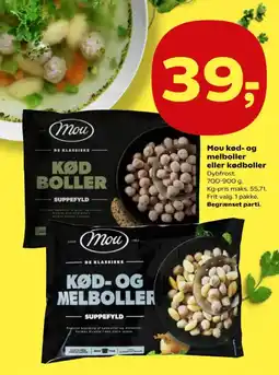 Kvickly MOU Kød- og melboller eller kødboller tilbud