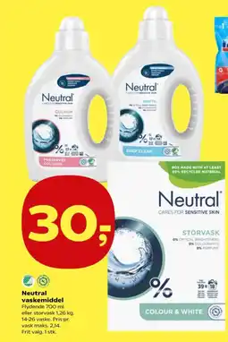 Kvickly NEUTRAL Vaskemiddel tilbud