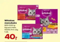 Kvickly WHISKAS Menuboks tilbud