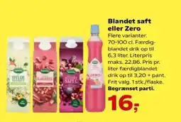 Kvickly Blandet saft eller zero tilbud