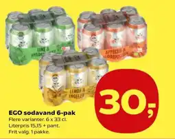 Kvickly EGO Sodavand 6-pak tilbud