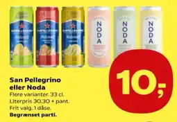 Kvickly San pellegrino eller noda tilbud