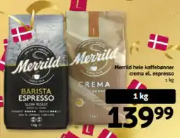 Løvbjerg MERRILD Kaffebønner crema el. espresso tilbud