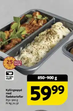 Løvbjerg Kyllingespyd med flødekartofler tilbud