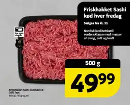 Løvbjerg Friskhakket Sashi oksekød 15- 20% fedt tilbud