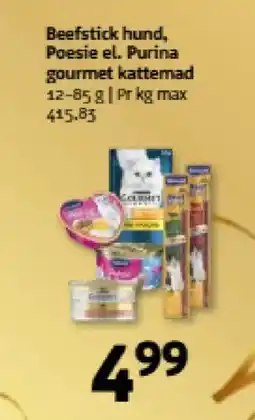 Løvbjerg Beefstick hund, poesie el. purina gourmet kattemad tilbud