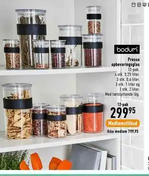 Presso opbevaringsglas