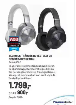 Panasonic Center TECHNICS TRÅDLØS HOVEDTELEFON MED STØJREDUKTION tilbud