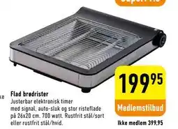 Imerco Flad brødrister tilbud