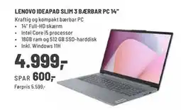 Panasonic Center LENOVO IDEAPAD SLIM 3 BÆRBAR PC 14” tilbud