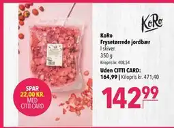 Citti KoRo Frysetørrede jordbær tilbud