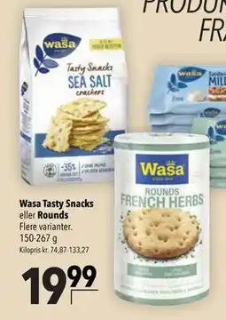 Citti Wasa Tasty Snacks eller Rounds tilbud