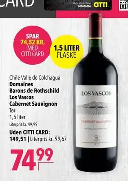 Citti Domaines Barons de Rothschild Los Vascos Cabernet Sauvignon tilbud