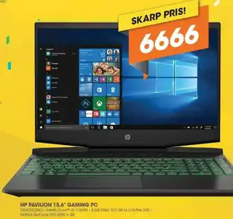 Expert HP Pavilion 15,6" Gaming Pc 15DK2412NO tilbud