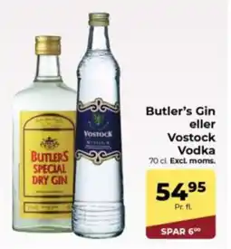 Dagrofa Food Service Butler's gin eller vostock vodka tilbud