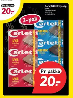 Fakta Tyskland CARLETTI Chokopålæg tilbud