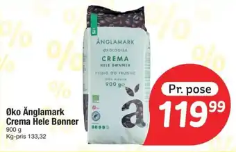 Fakta Tyskland ØKO ÄNGLAMARK Crema hele bønner tilbud