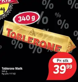 Fakta Tyskland TOBLERONE Mælk tilbud