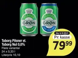Fakta Tyskland TUBORG Pilsner el. tuborg nul 0,0% tilbud