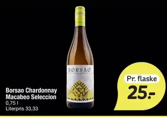Fakta Tyskland BORSAO Chardonnay macabeo seleccion tilbud