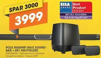 Expert Polk Magnifi Max Sound-Bar + SR1 Højttalere MAGMAXSR tilbud