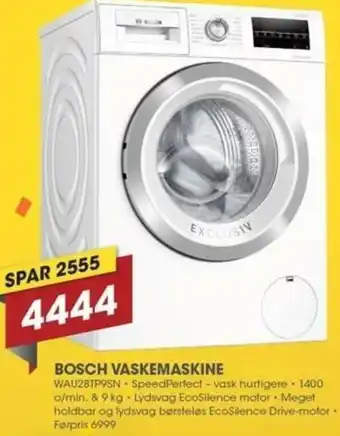 Punkt1 Bosch Vaskemaskine WAU28TP9SN tilbud