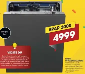 Punkt1 SMEG Opvaskemaskine STL66335LDE tilbud