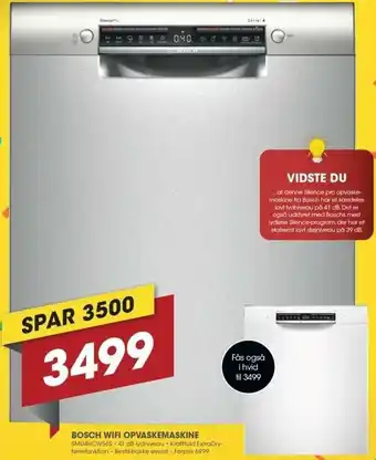 Punkt1 Bosch Wifi Opvaskemaskine SMU4HCW56S tilbud