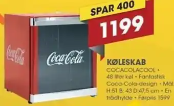 Punkt1 Køleskab COCACOLACOOL tilbud