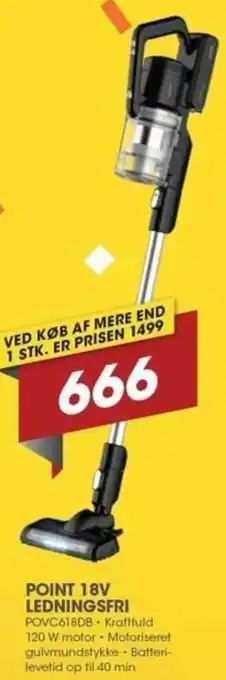 Punkt1 Point 18V LEDNINGSFRI POVC618D8 tilbud