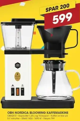 Punkt1 OBH Nordica Blooming Kaffemaskine OBH2413 tilbud