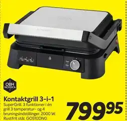 Din Isenkræmmer Kontaktgrill 3-i-1 tilbud