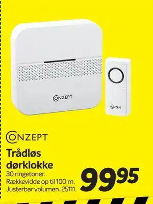 Din Isenkræmmer Trådløs dørklokke tilbud