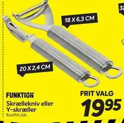 Din Isenkræmmer Skrællekniv eller Y-skræller tilbud