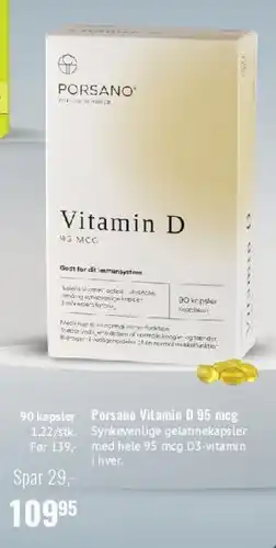 Helsam Porsano Vitamin D 95 mcg tilbud