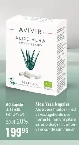 Aloe Vera kapsler (60 kapsler)