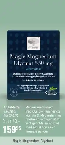 Helsam Magic Magnesium Glycinat 550 mg tilbud